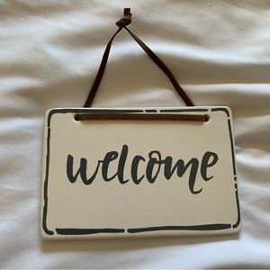 Small Ceramic Welcome Plate